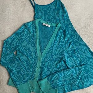 ZARA Set dress (XS) and cardigan (S)
